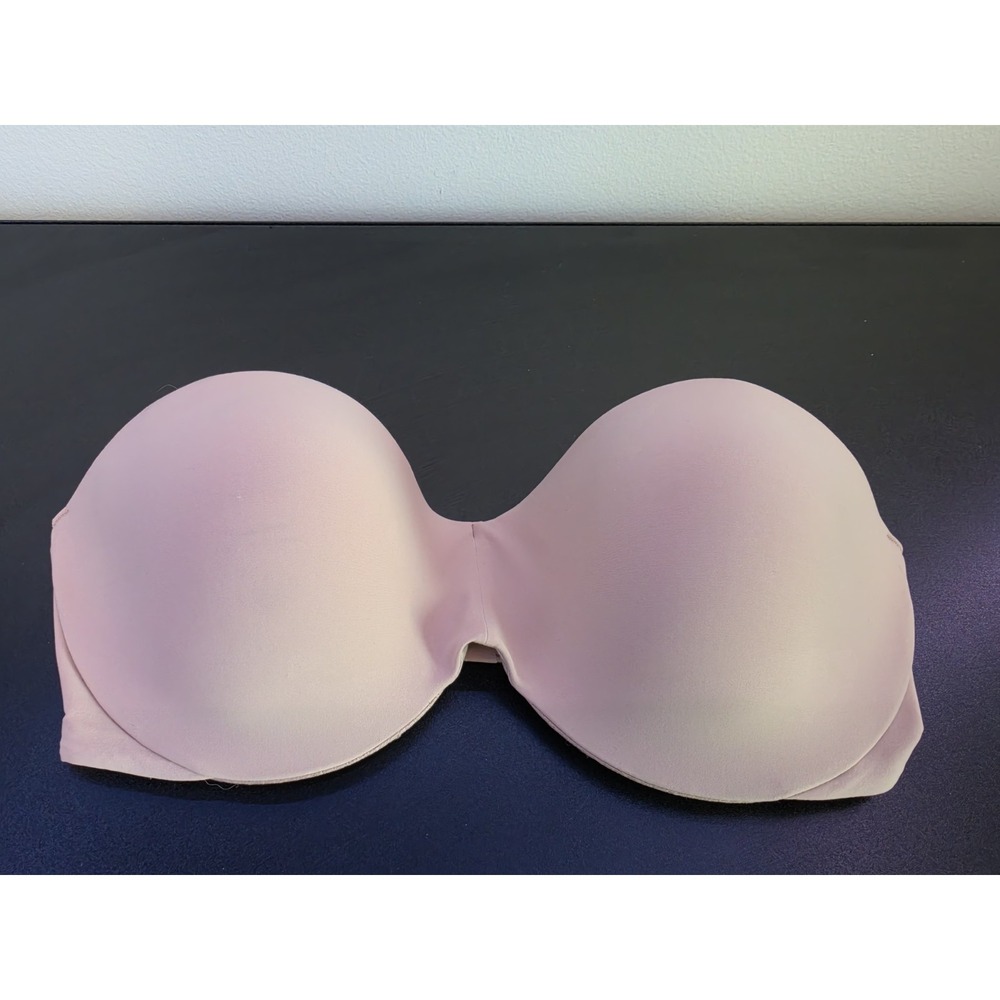 Soma 34D Bra Tan Enbliss Stay Put Strapless Wireless Stretch Warm Amber NEW